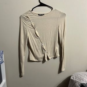 Diagonal tan Button up